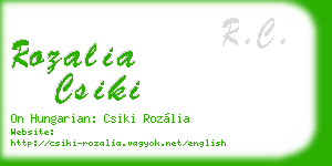 rozalia csiki business card